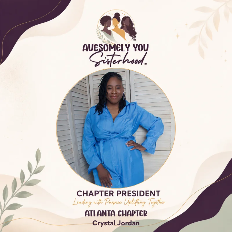 Atlanta chapter president Dr. Crystal Jordan, L.H.D., promotional artwork